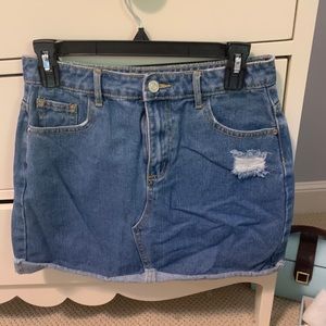 Missguided jean skirt